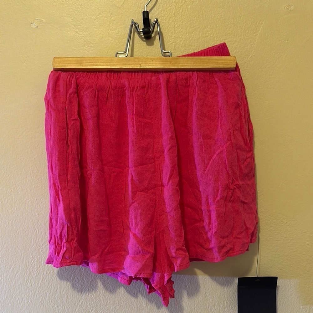 Lulu's Hot Pink High Waist Shorts